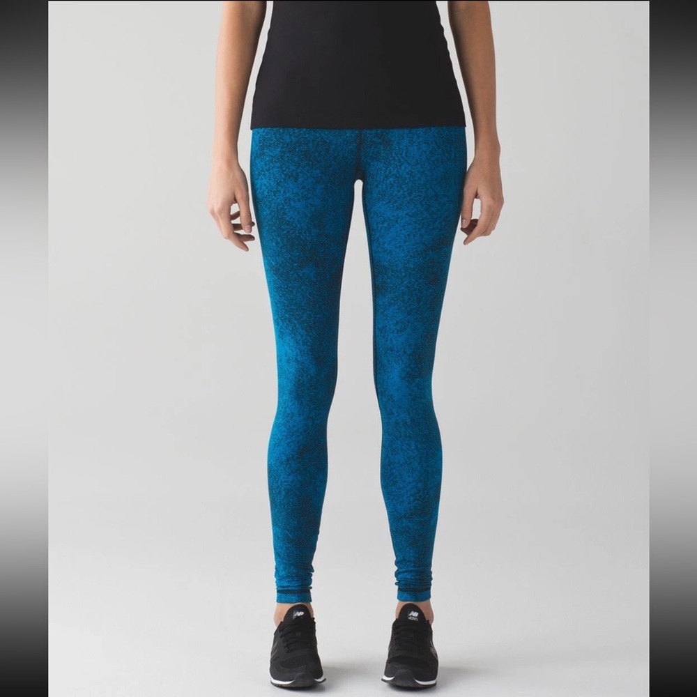 Lululemon Athletica Textured Blue Leggings 6